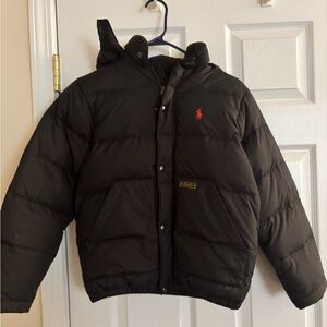 Polo by Ralph Lauren Kids Puffer Jacket - Black with Red Logo